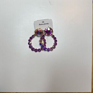 Fashion Jewelry Pink Beaded Earrings